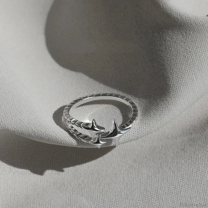 Unpredictable Cross Star Gothic Ring