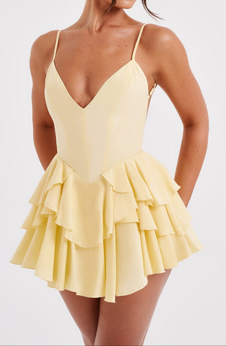 Gia Playsuit - Lemon