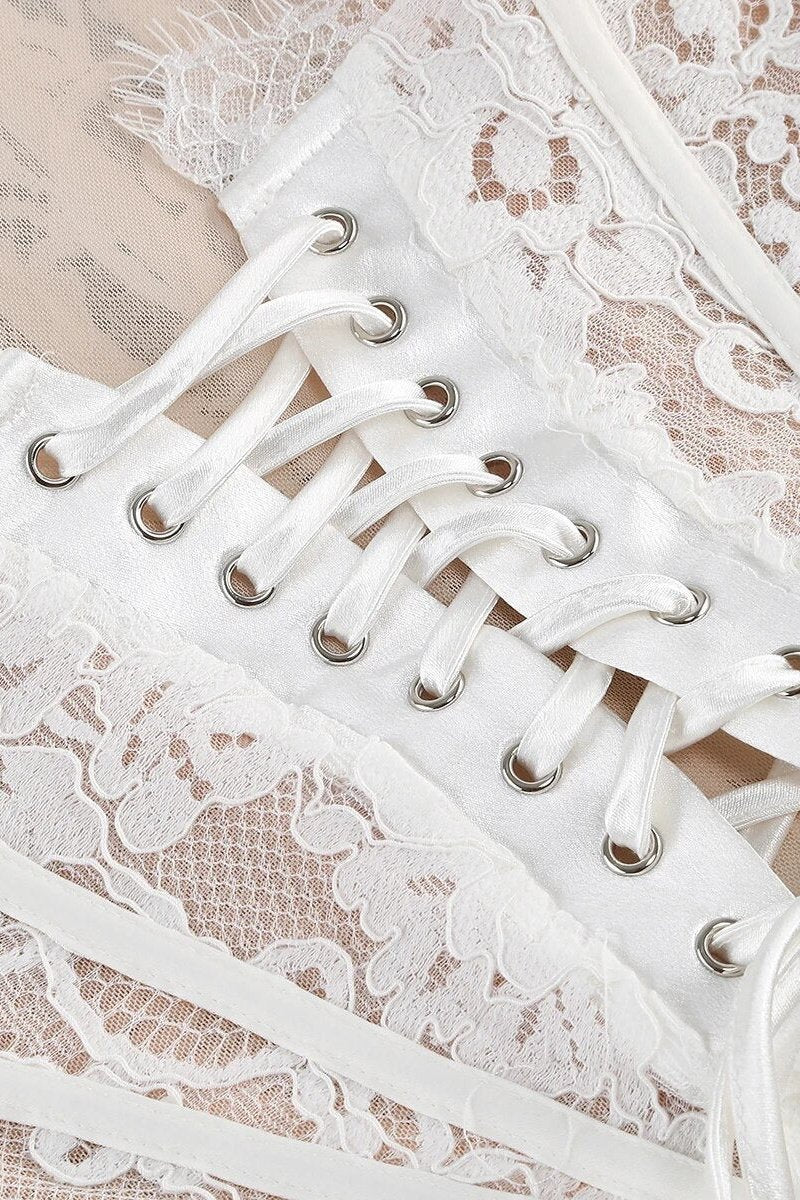 Venus Strapless Lace Corset Mini Dress