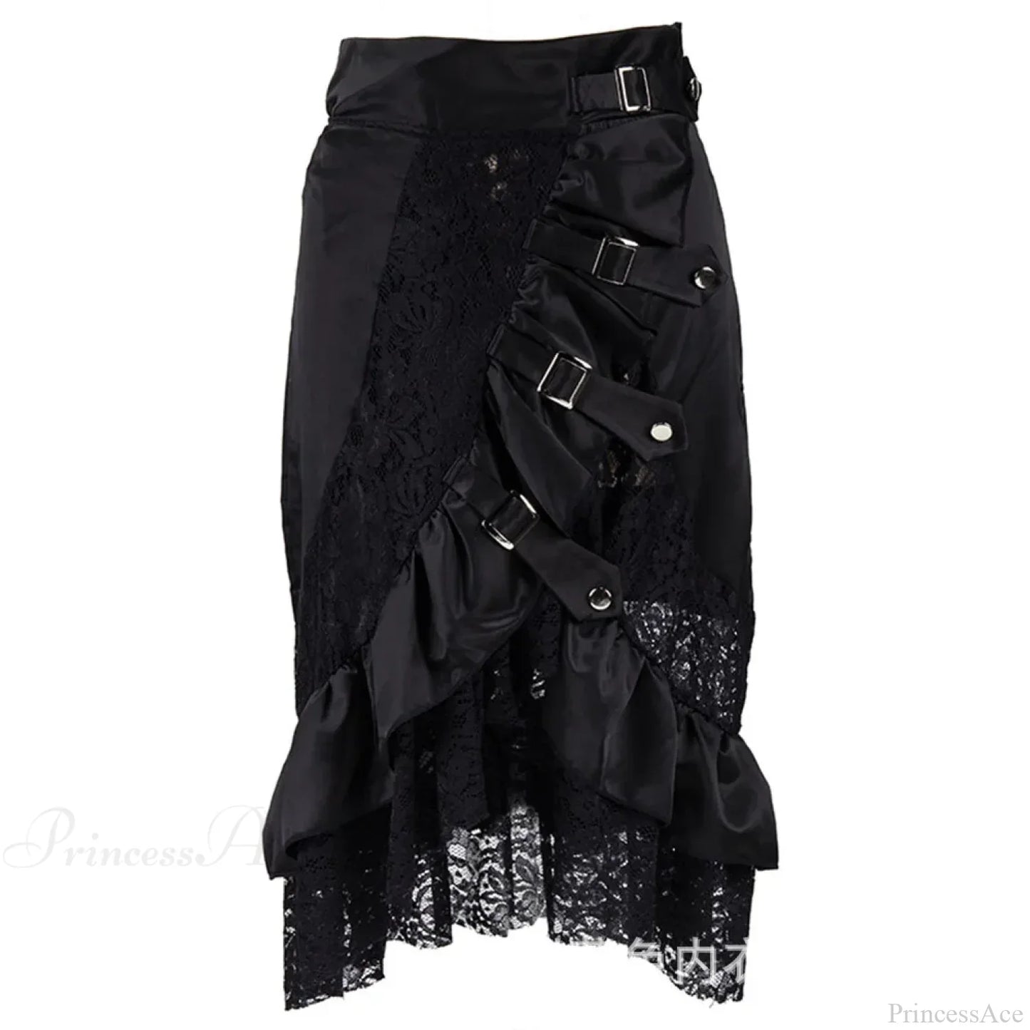 Victorian Satin Lace Floral Skirt