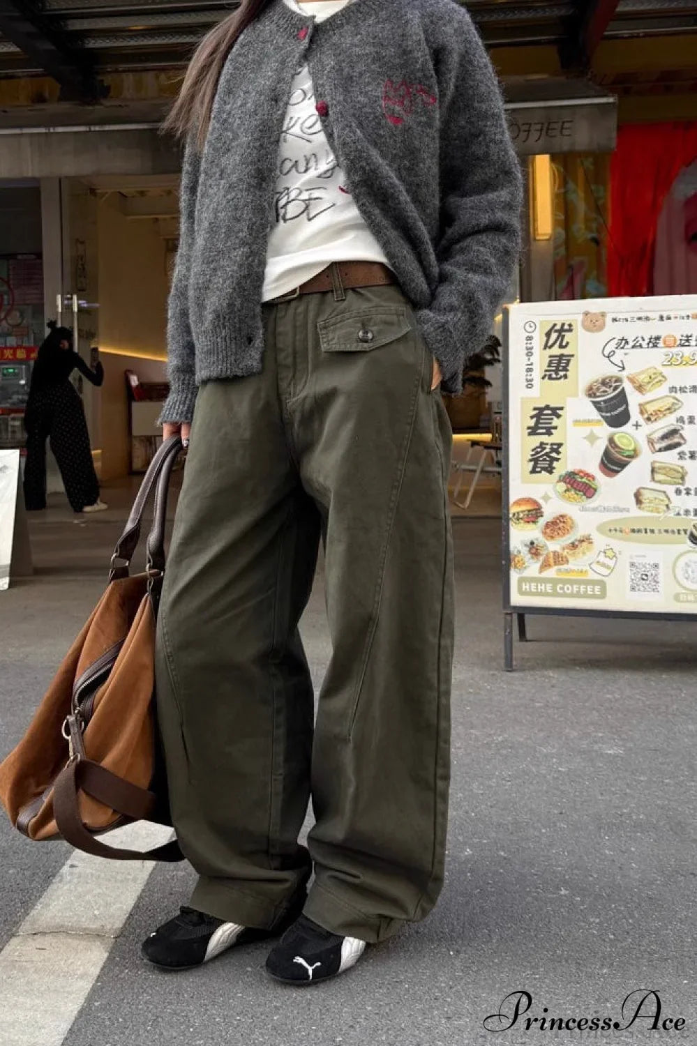 Vintage Draped Cuffed Cargo Pants
