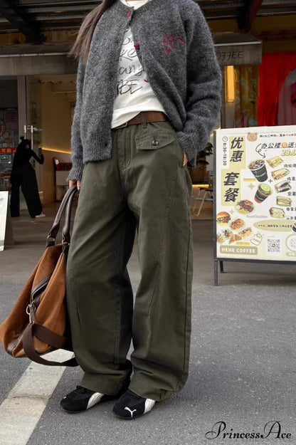 Vintage Draped Cuffed Cargo Pants