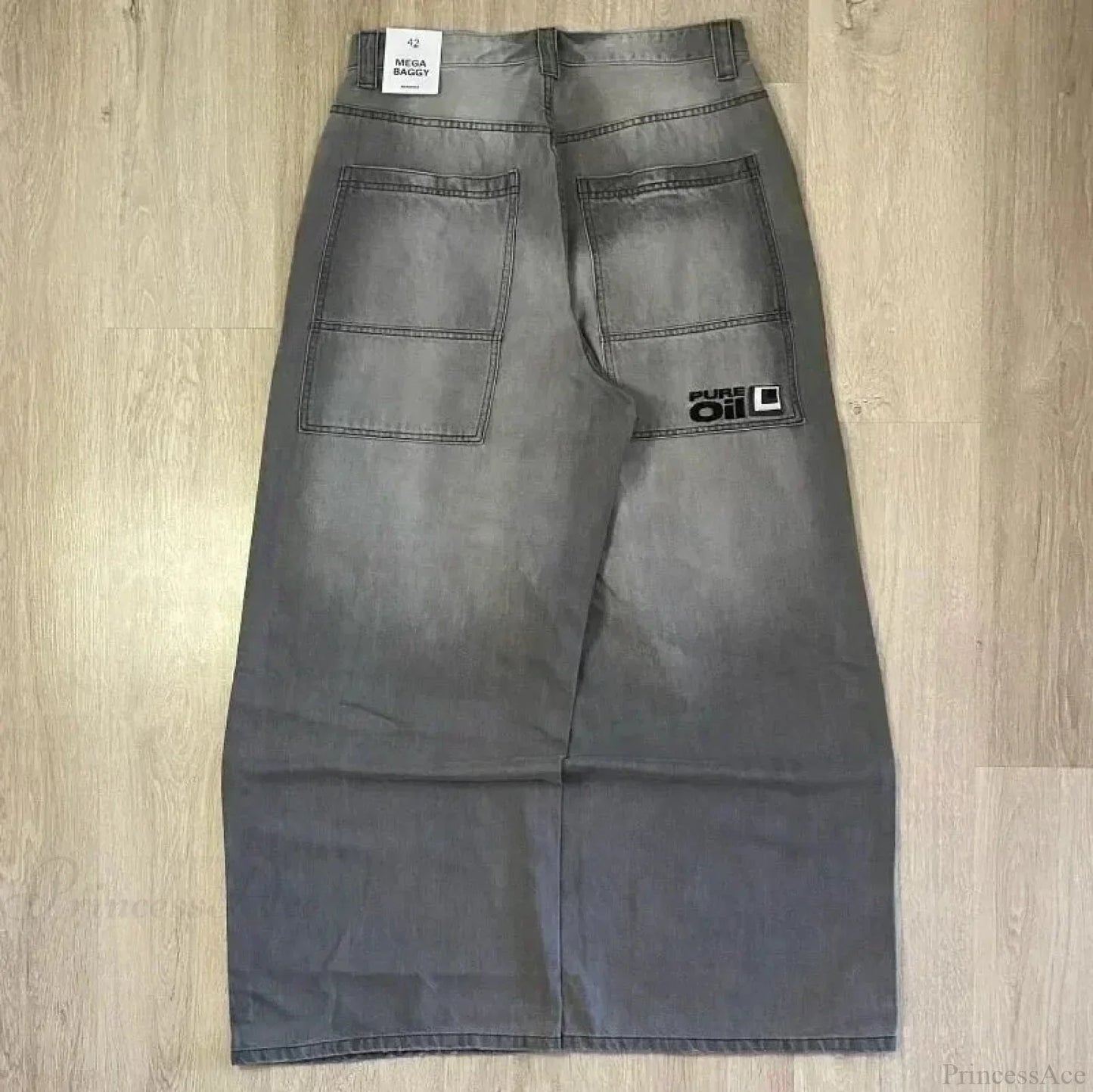 Vintage Gothic Cross Wings Stitched Pants