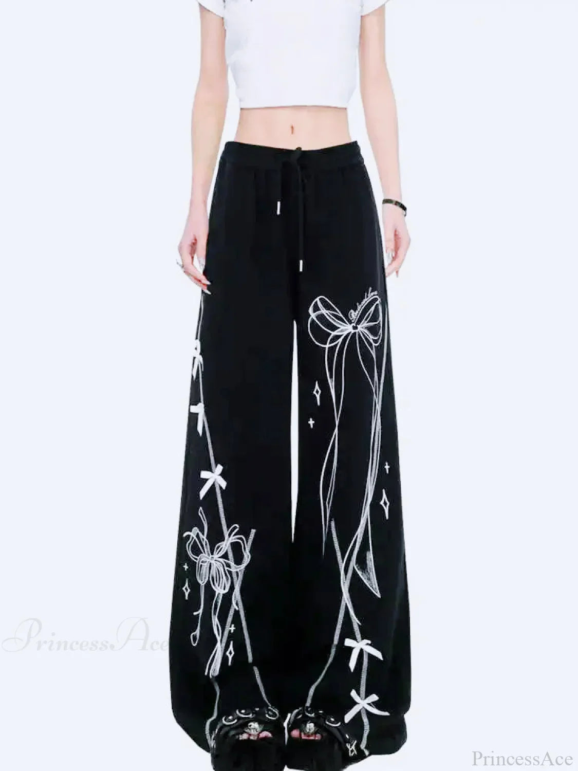 Vintage Gothic Elevated Waist Cleansed Baggy Pant