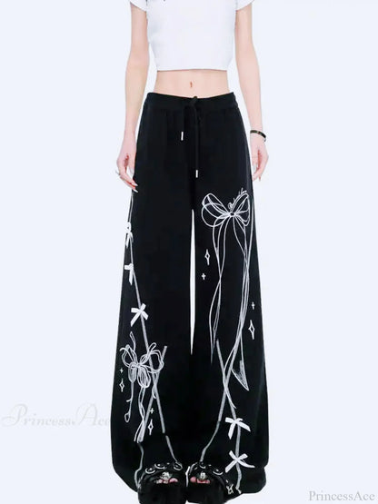 Vintage Gothic Elevated Waist Cleansed Baggy Pant