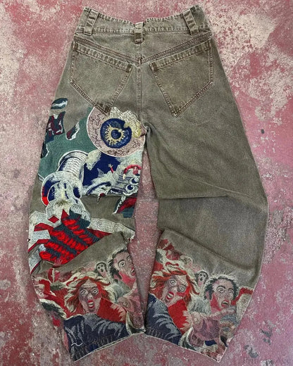 Vintage Gothic Visual Pant