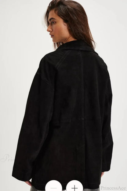 Vintage Simple Suede Single Breasted Jacket