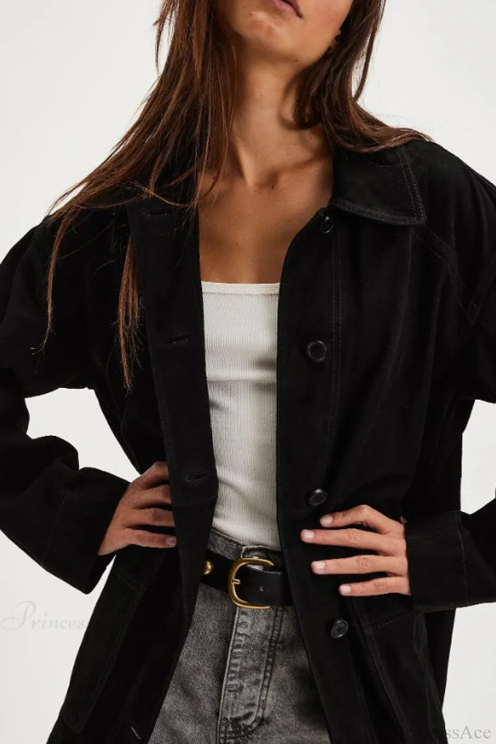 Vintage Simple Suede Single Breasted Jacket