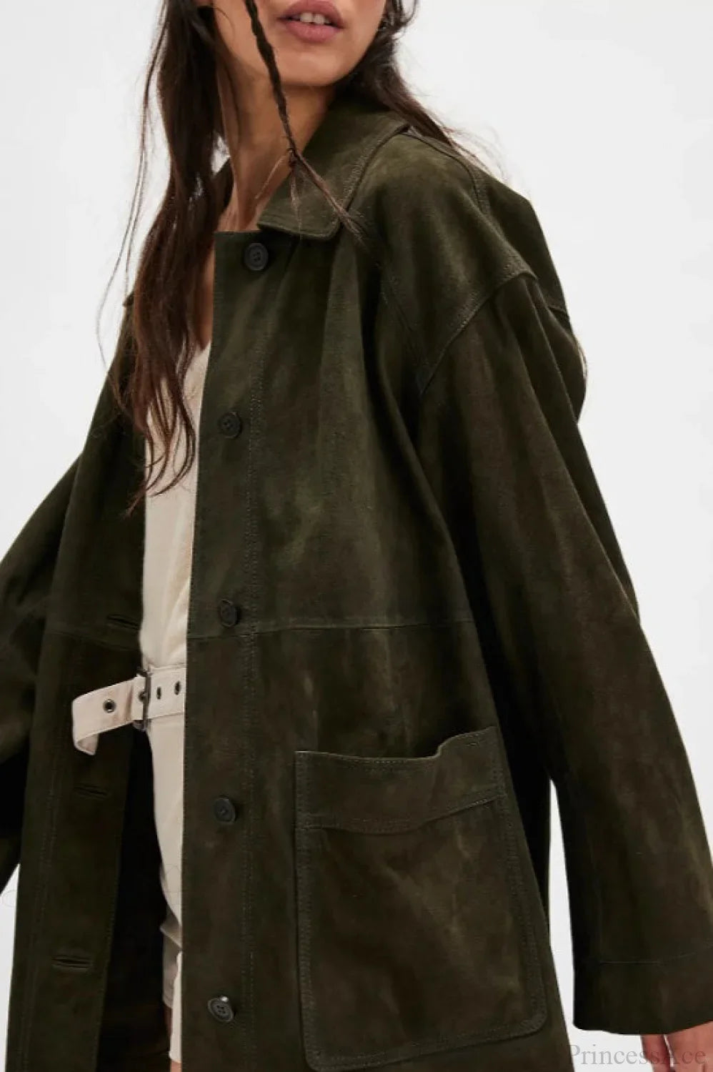 Vintage Simple Suede Single Breasted Jacket