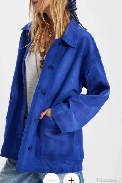 Vintage Simple Suede Single Breasted Jacket