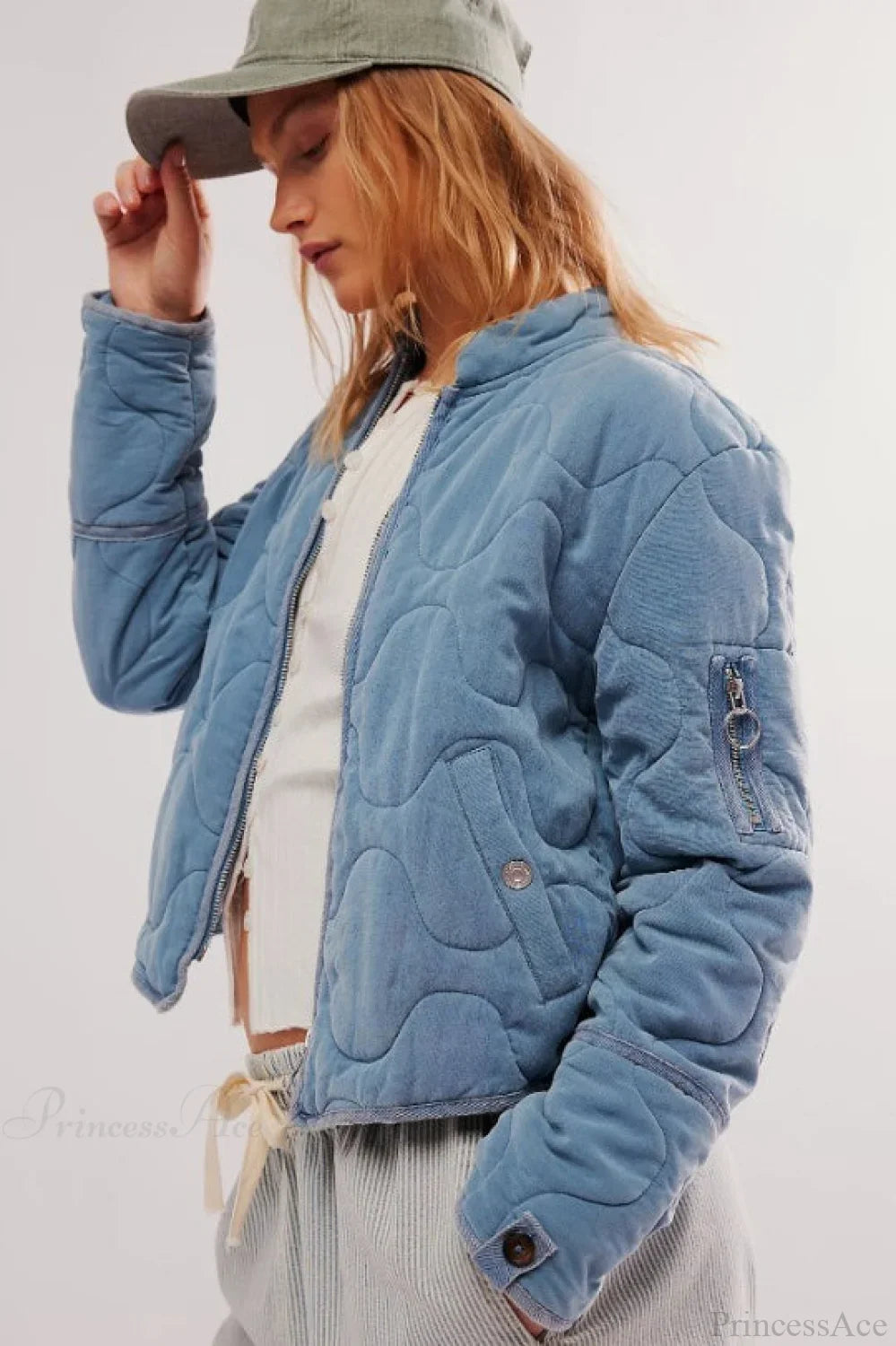 Vintage Urban Casual Quilted Stand-Collar Coat