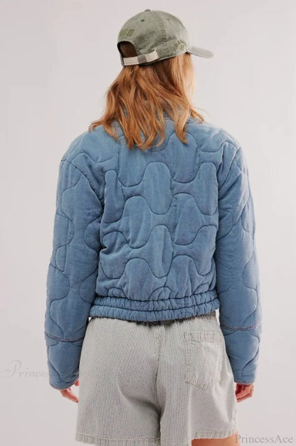 Vintage Urban Casual Quilted Stand-Collar Coat