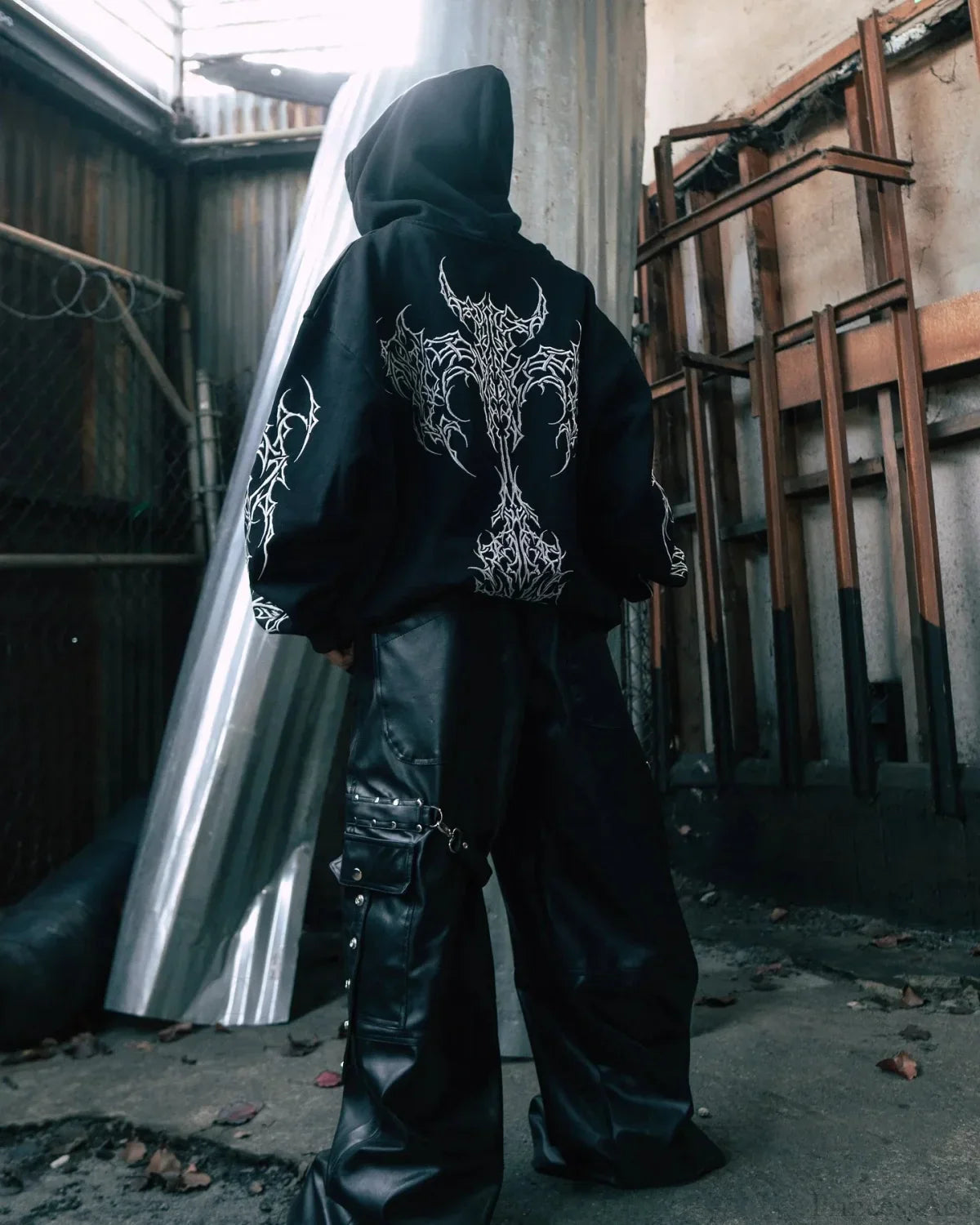 Vintage Y2K Graphic Gothic Zipper Hooded Sweatshirt