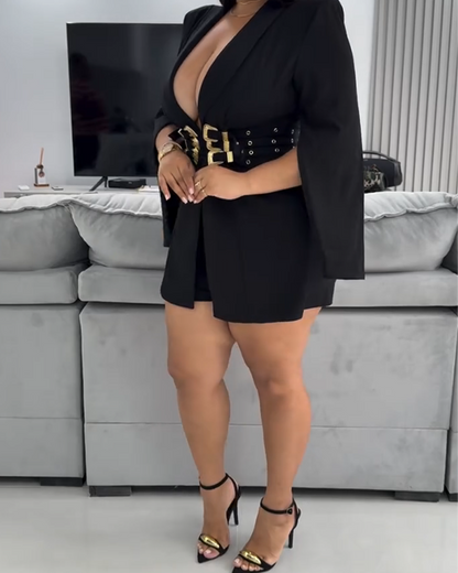 Hip-Hugging Slim-Fit Suit Dress (Pre-Sale)