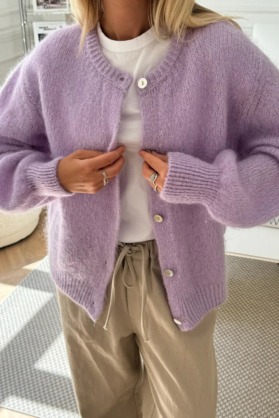 Knitted Vest - Lila