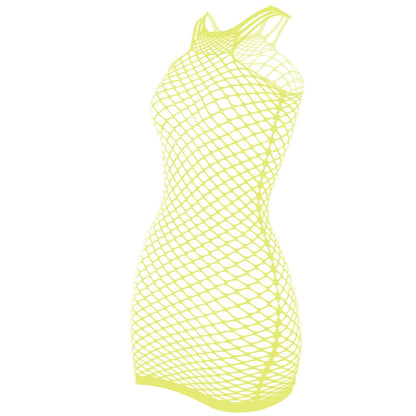 Fishnet stitch strappy tank mini dress