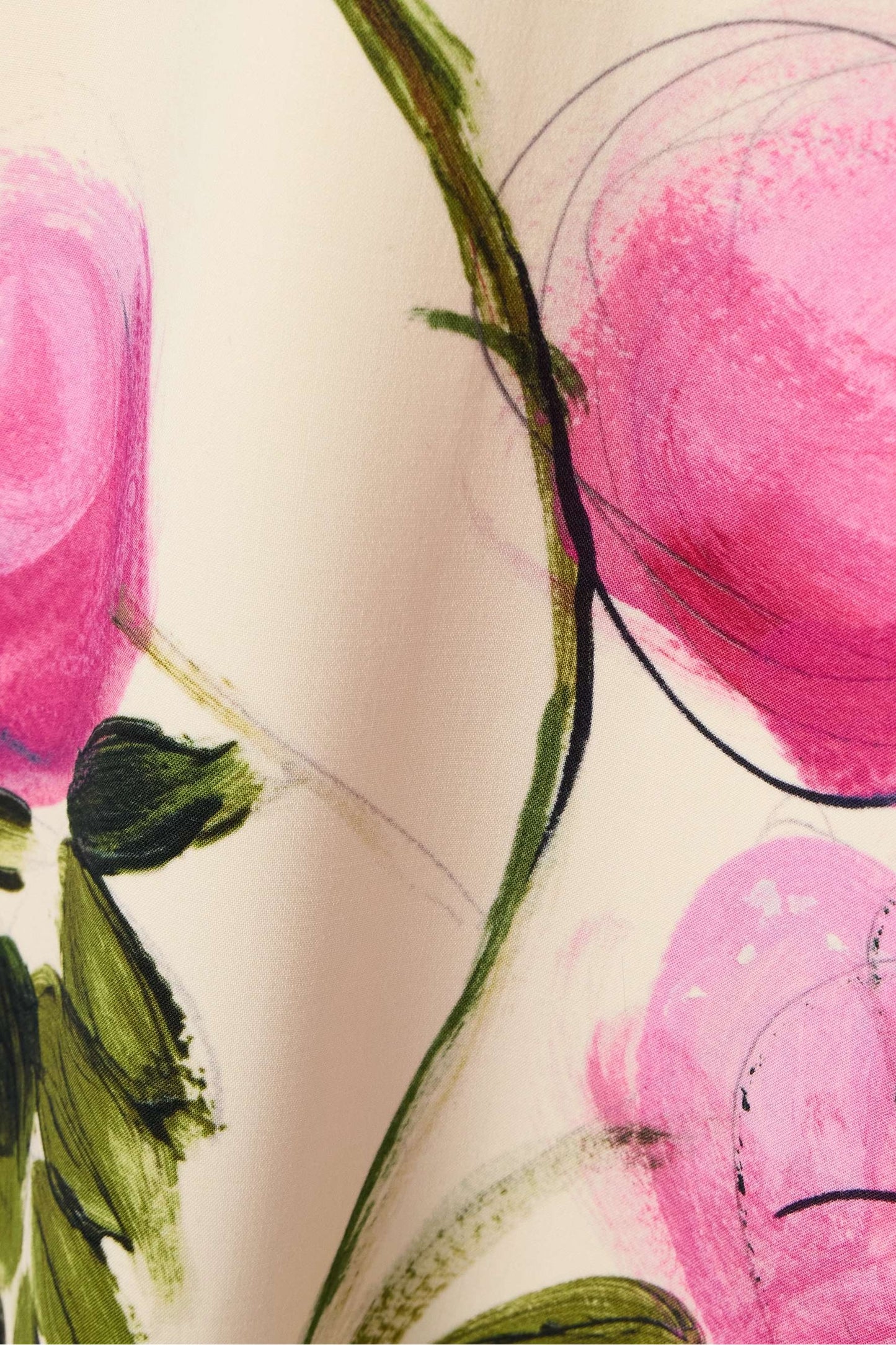 Dorothy Floral Print Strapless Satin Maxi Dress