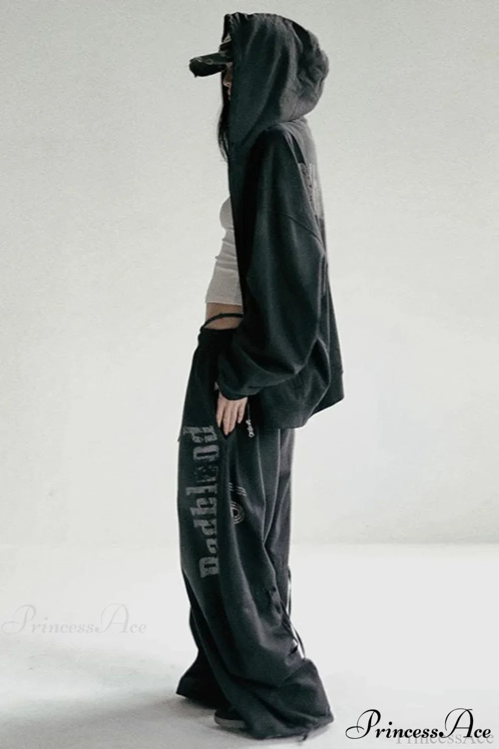Washed Loose Wide-Leg Casual Pants