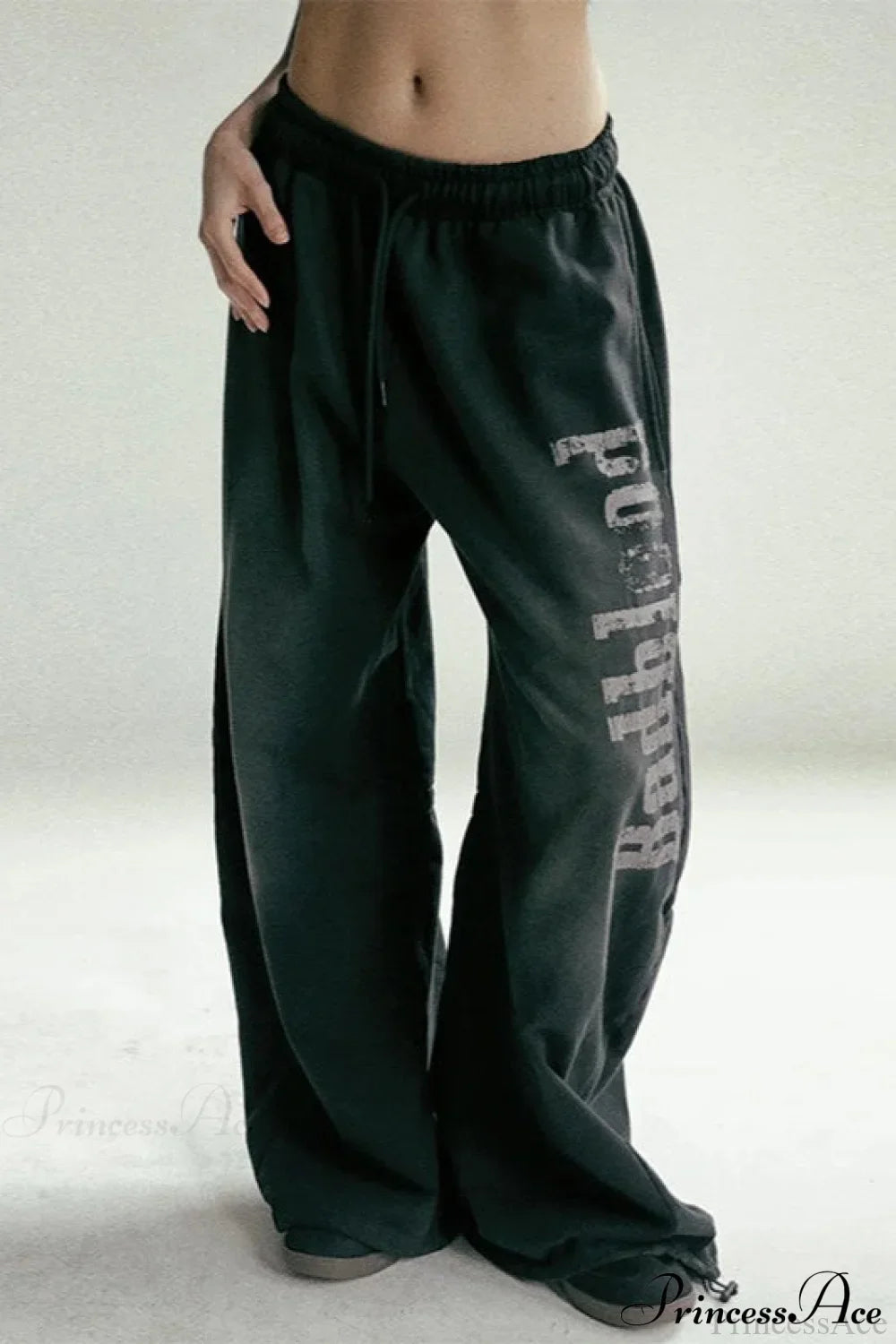 Washed Loose Wide-Leg Casual Pants