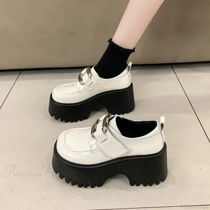 Water-resistant Leather Tall Platform Sneaker
