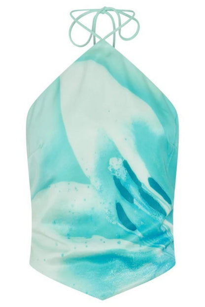 Seaside Halo Aqua Blossom Top