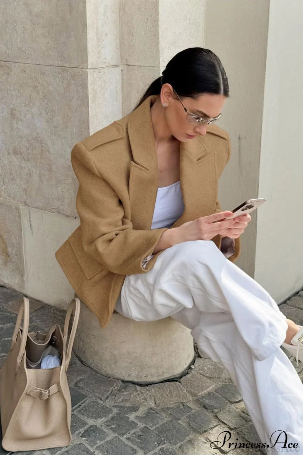 Wool Blazer Chic Warm Coat