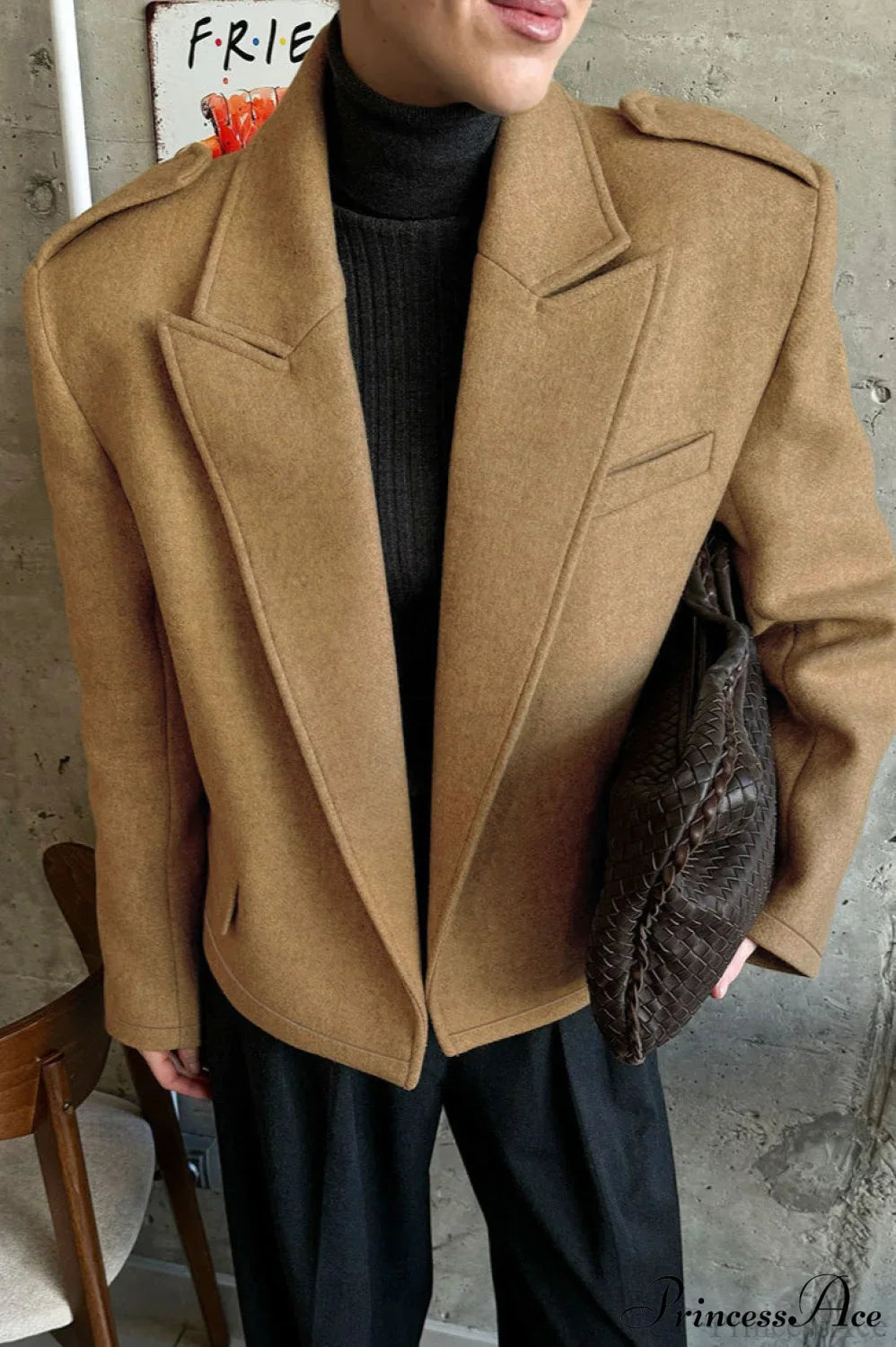 Wool Blazer Chic Warm Coat