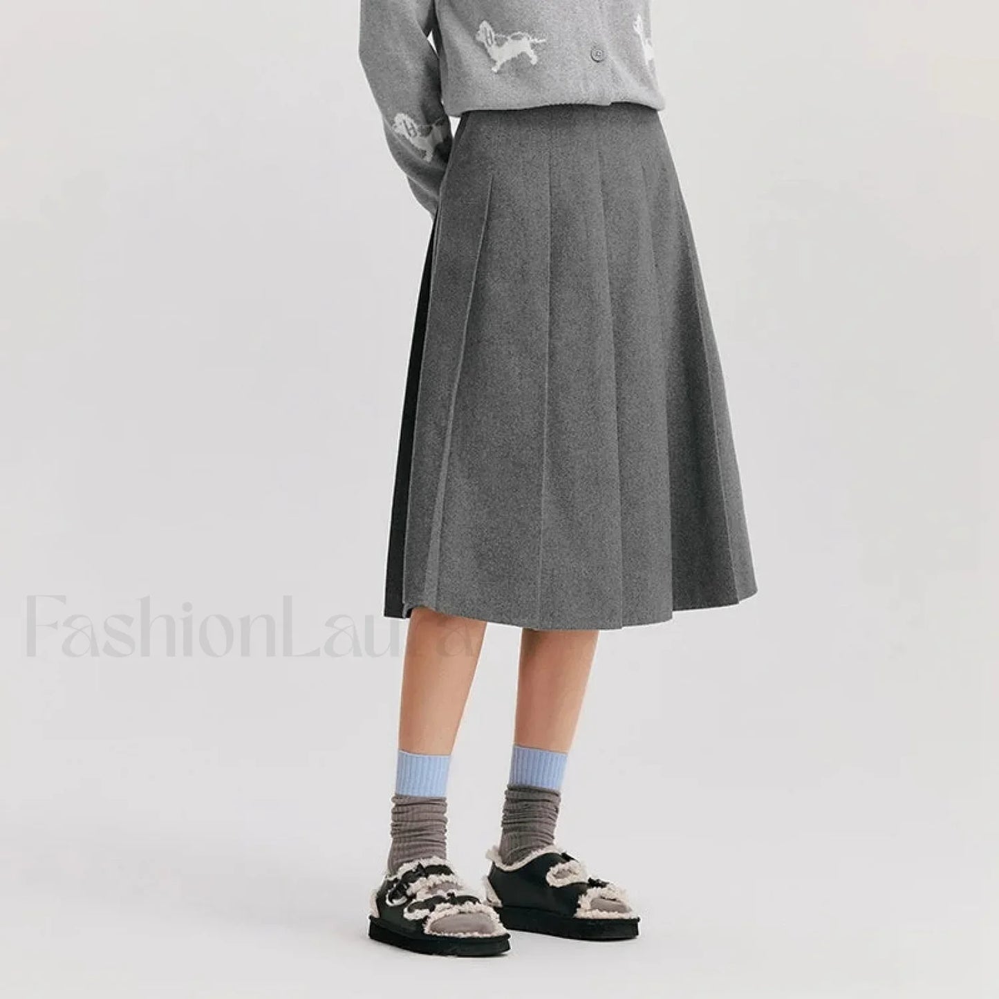 Woolen A-line Versatile Skirt