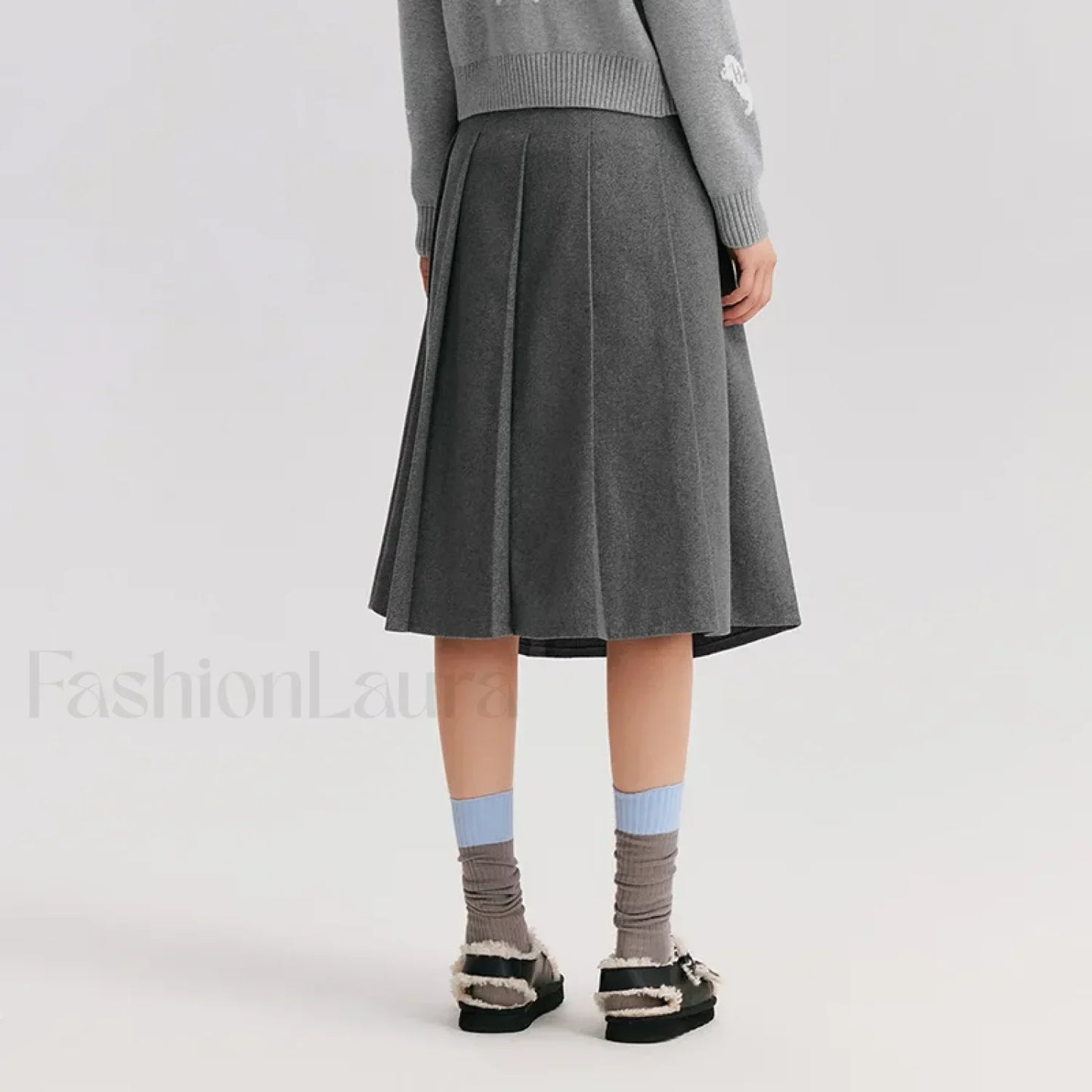 Woolen A-line Versatile Skirt