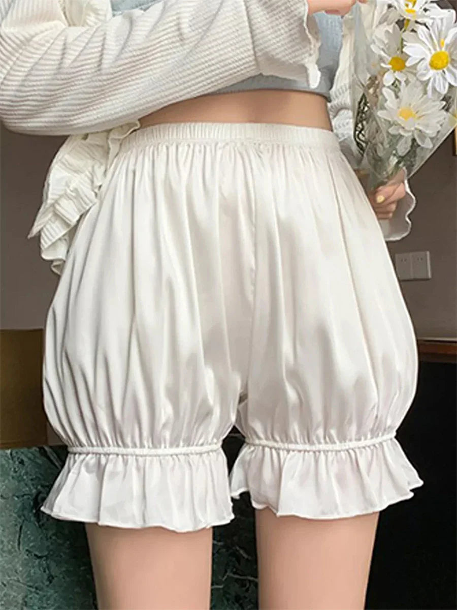 Ruffled Satin Lolita Bloomer Short