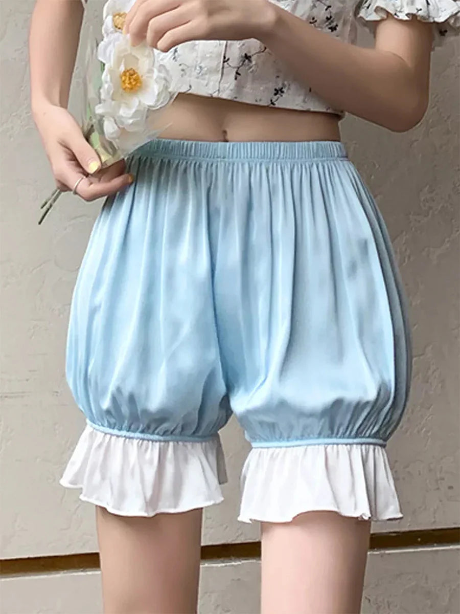 Ruffled Satin Lolita Bloomer Short