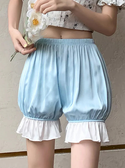 Ruffled Satin Lolita Bloomer Short