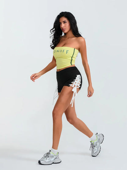 Side Cross Tie-Up Sport Short