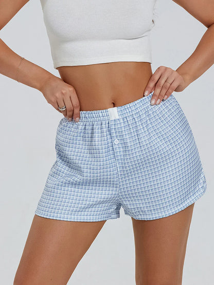 Plaid Loose Lounge Short