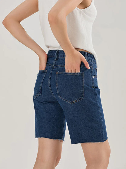 Crossover Asymmetrical Denim Short