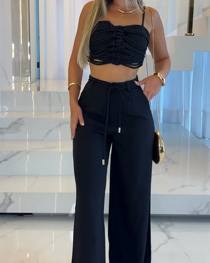 Wide-Leg Pants Temperament Set (Pre-Sale)