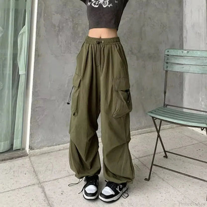 Y2K Gothic Parachute Dark Pant
