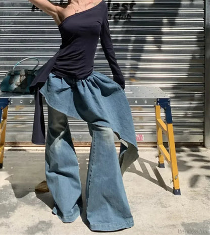 Y2K Gothic Skirt Loose Harajuku Pant