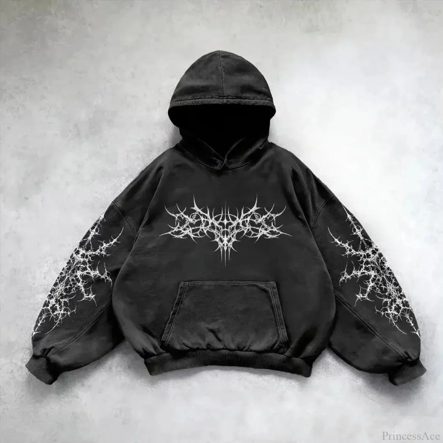 Y2K Gothic Skull Zipper Hoodie