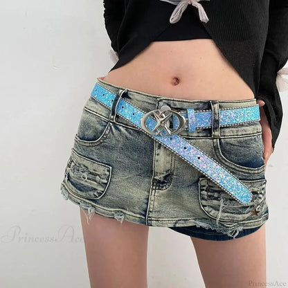 Y2K Gothic Sparkly Changeable Jeans Belt