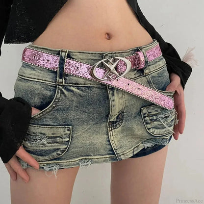 Y2K Gothic Sparkly Changeable Jeans Belt