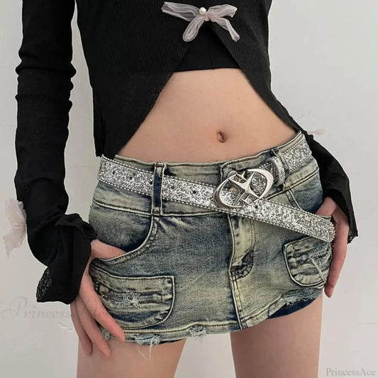 Y2K Gothic Sparkly Changeable Jeans Belt