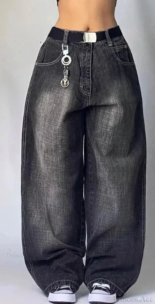 Y2K Gothic Straight Loose Pant
