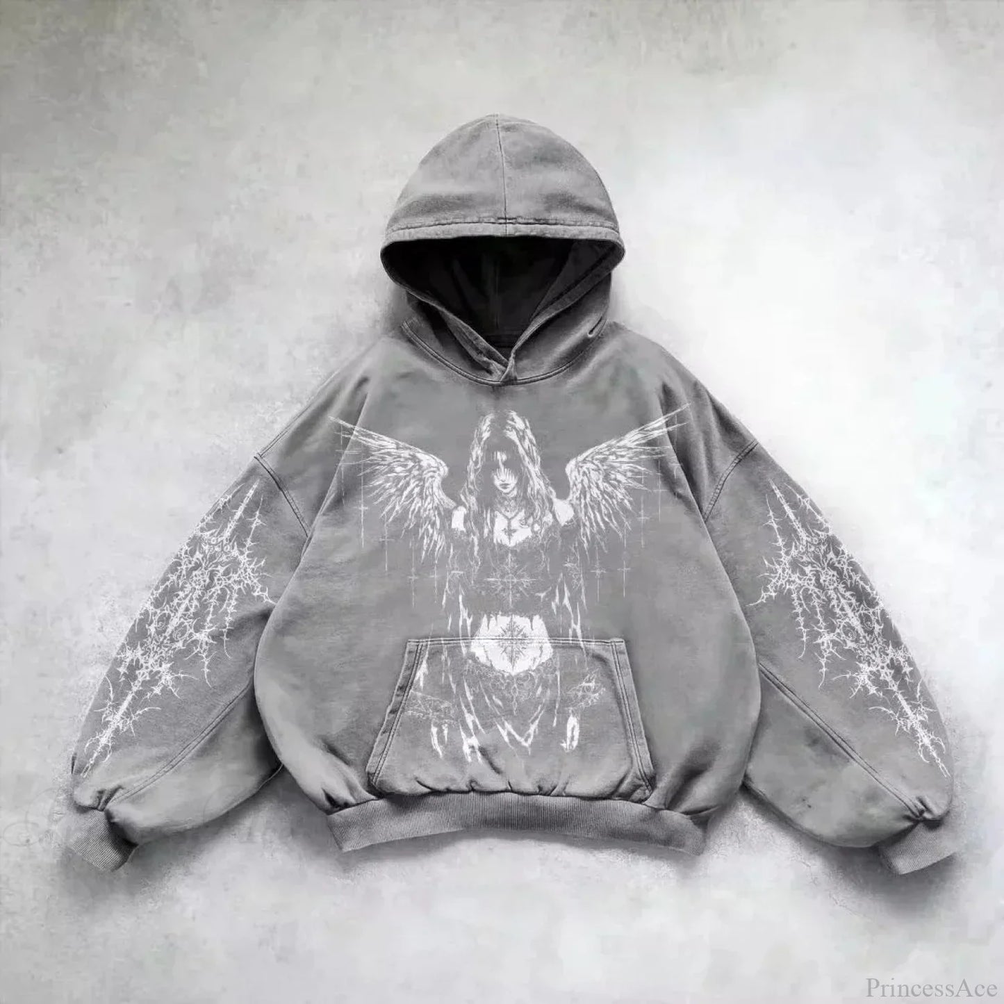 Y2K Mysterious Needlework Zipper Hoodie