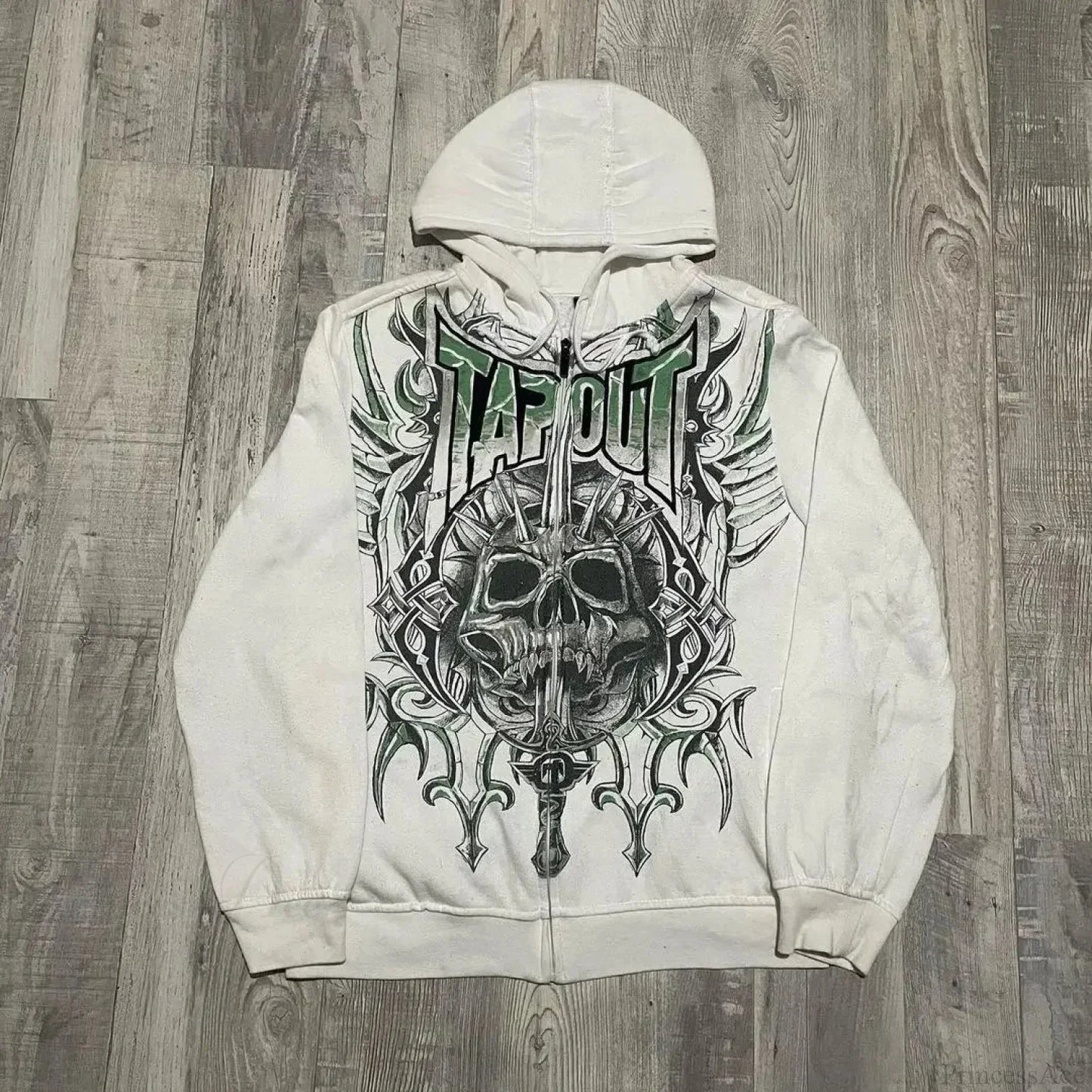Y2K Mysterious Printed Zipper Hoodie