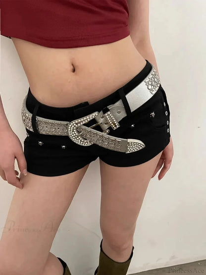 Y2K Mysterious Rhinestone Belt