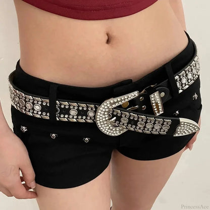 Y2K Mysterious Rhinestone Belt