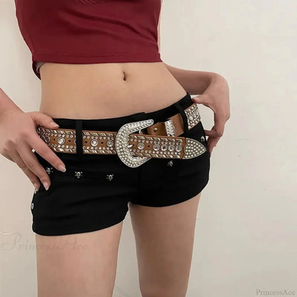 Y2K Mysterious Rhinestone Belt