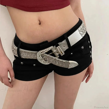Y2K Mysterious Rhinestone Belt