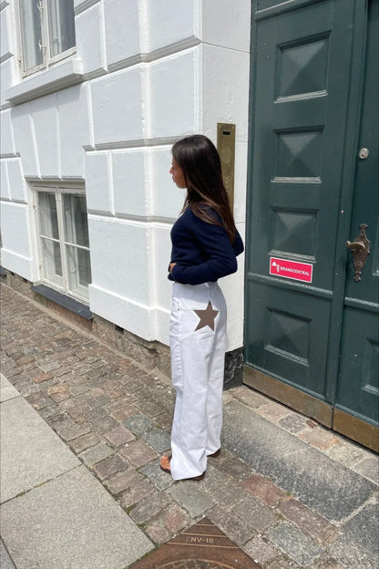 Y2K Star Color-Block Patchwork Jeans